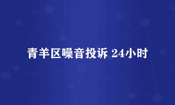 青羊区噪音投诉 24小时