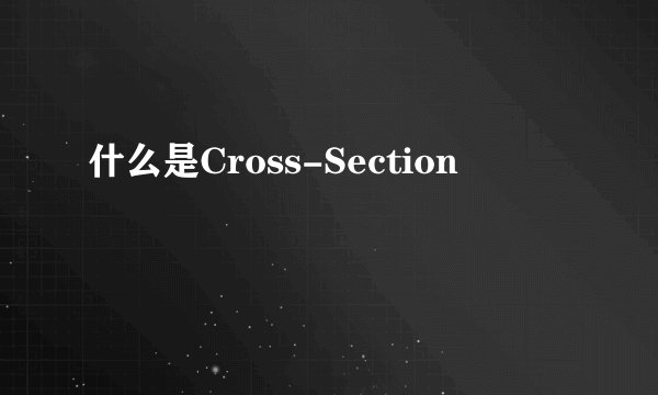 什么是Cross-Section