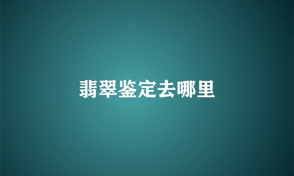 翡翠鉴定去哪里