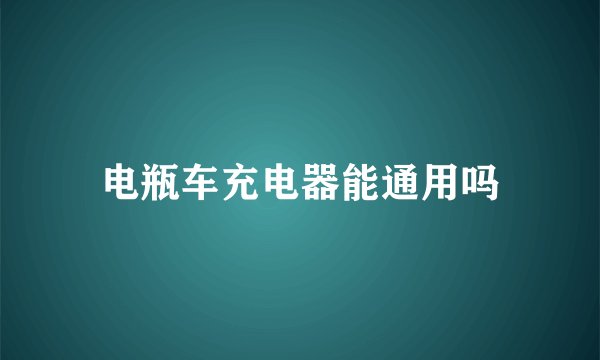 电瓶车充电器能通用吗