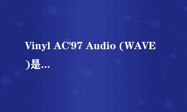 Vinyl AC'97 Audio (WAVE)是什么声卡,