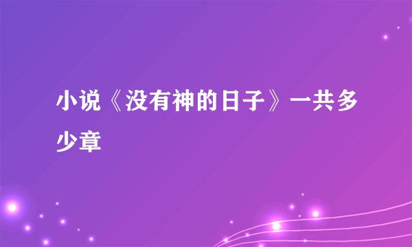 小说《没有神的日子》一共多少章