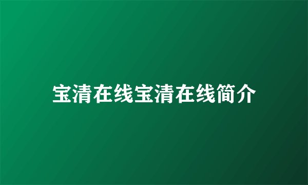 宝清在线宝清在线简介