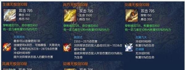 剑灵不同版本游戏武器分析!