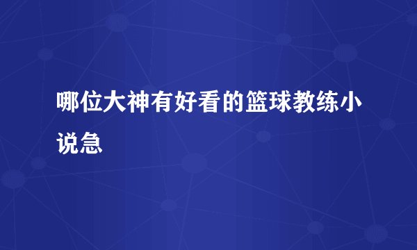 哪位大神有好看的篮球教练小说急