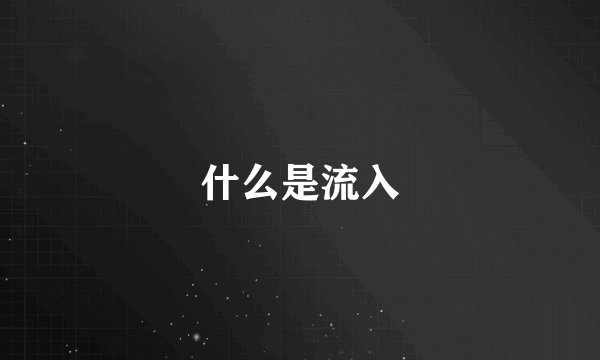 什么是流入