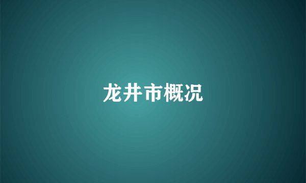 龙井市概况