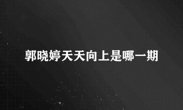郭晓婷天天向上是哪一期