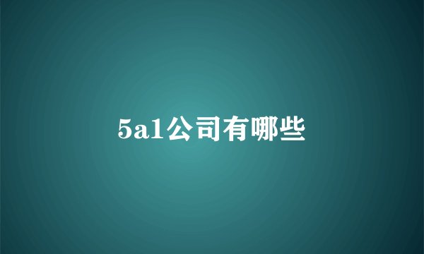 5a1公司有哪些