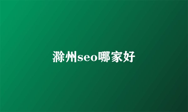 滁州seo哪家好