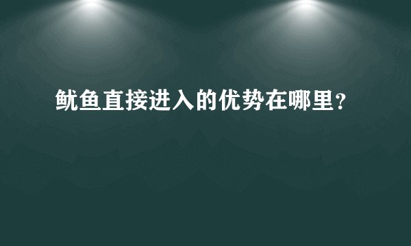 鱿鱼直接进入的优势在哪里？