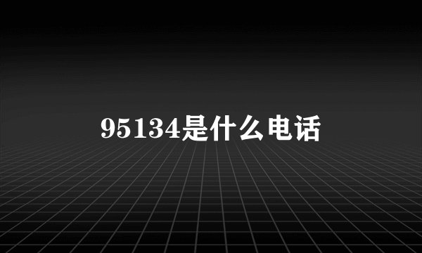 95134是什么电话