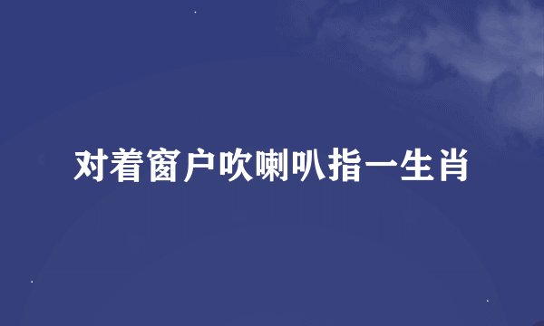 对着窗户吹喇叭指一生肖