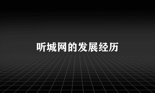 听城网的发展经历