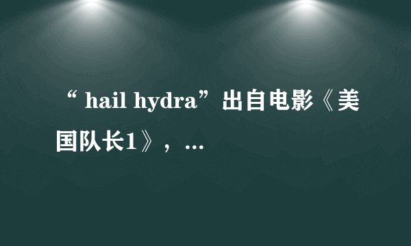 “ hail hydra”出自电影《美国队长1》，什么意思？