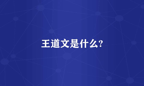 王道文是什么?