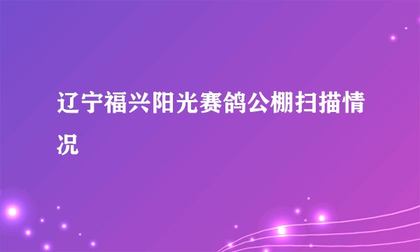 辽宁福兴阳光赛鸽公棚扫描情况