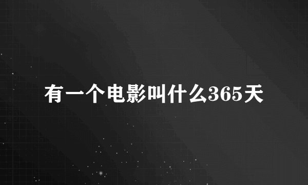 有一个电影叫什么365天