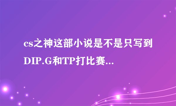 cs之神这部小说是不是只写到DIP.G和TP打比赛第二场就结束了?