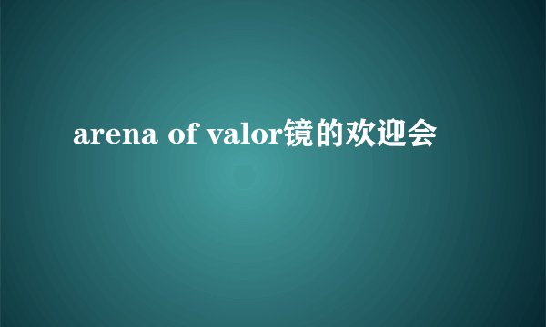 arena of valor镜的欢迎会
