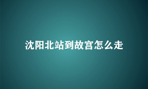 沈阳北站到故宫怎么走