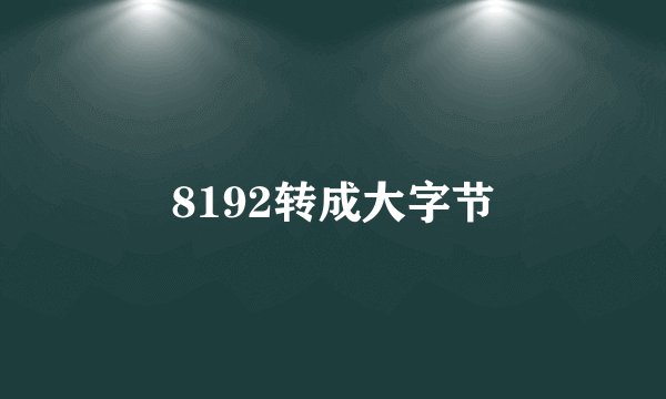 8192转成大字节