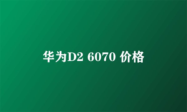 华为D2 6070 价格