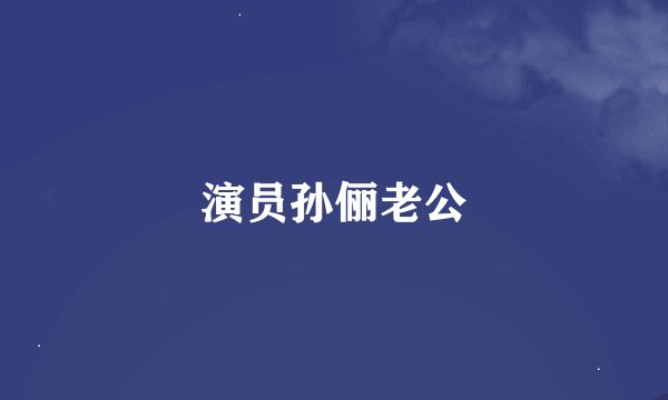 演员孙俪老公