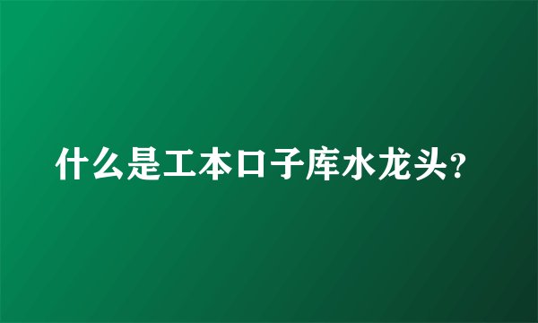 什么是工本口子库水龙头？