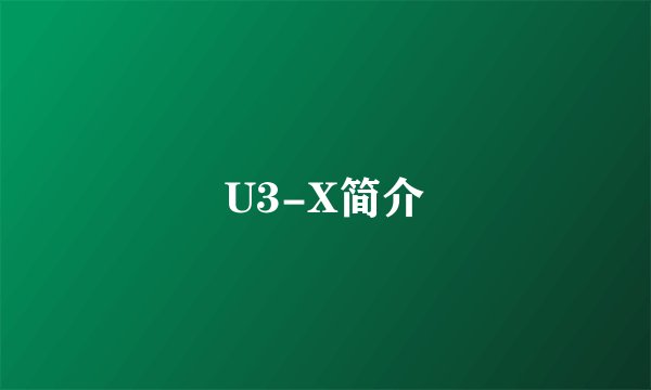 U3-X简介