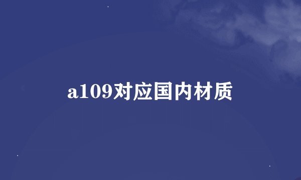 a109对应国内材质