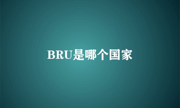 BRU是哪个国家