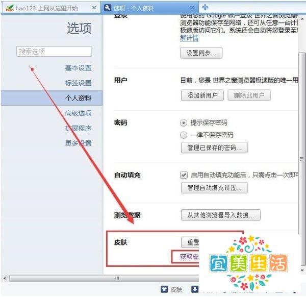 怎么更换浏览器皮肤