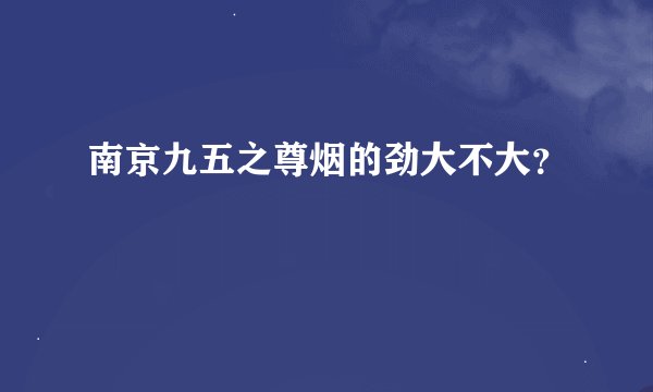 南京九五之尊烟的劲大不大？