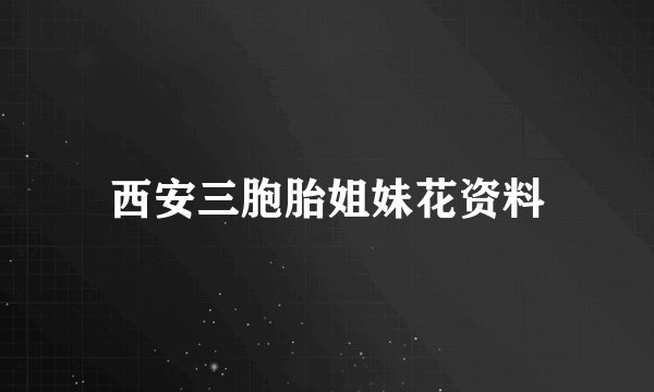 西安三胞胎姐妹花资料