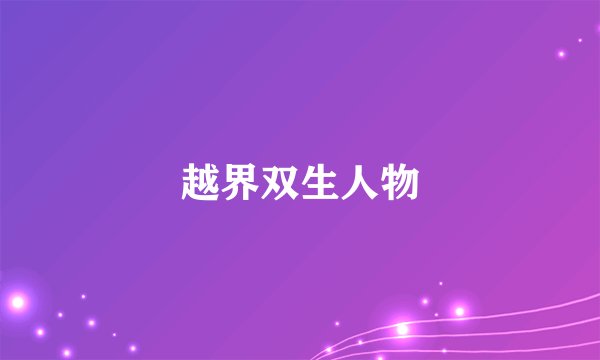 越界双生人物