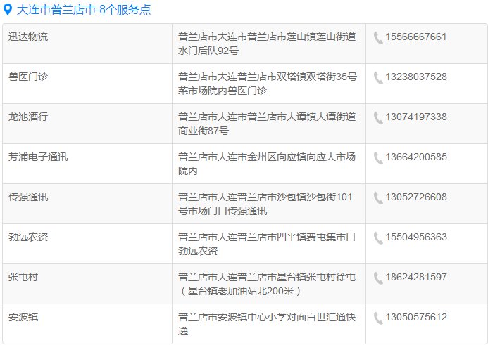 普兰店有汇通快递吗