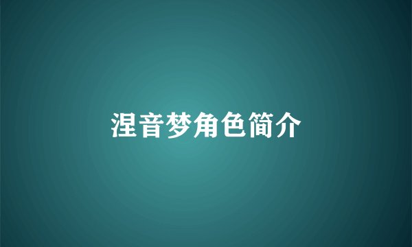 涅音梦角色简介
