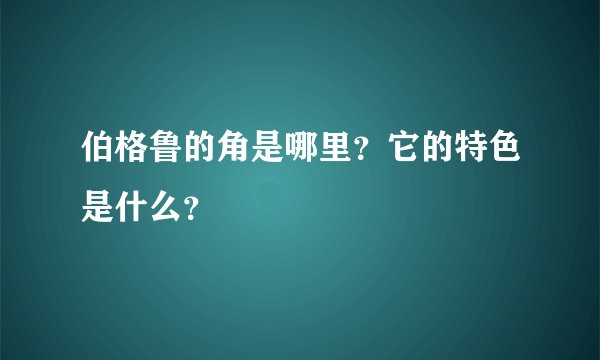 伯格鲁的角是哪里？它的特色是什么？