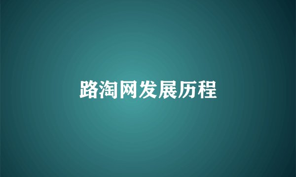 路淘网发展历程