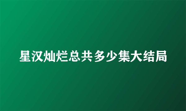 星汉灿烂总共多少集大结局
