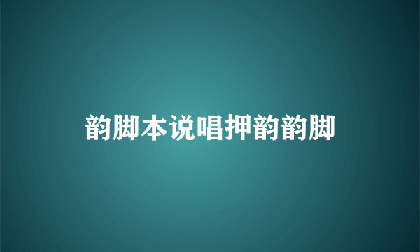 韵脚本说唱押韵韵脚