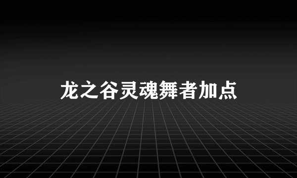 龙之谷灵魂舞者加点