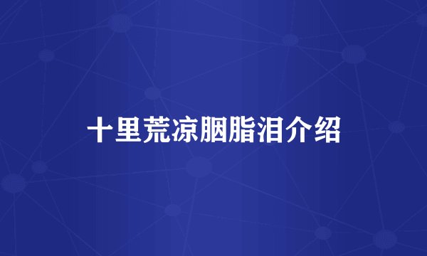 十里荒凉胭脂泪介绍