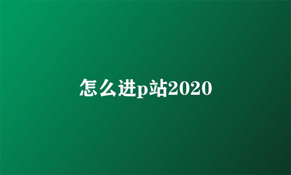 怎么进p站2020