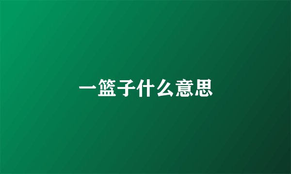 一篮子什么意思