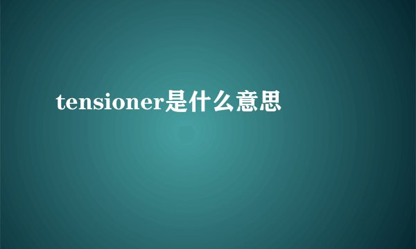tensioner是什么意思