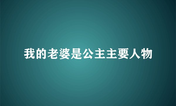 我的老婆是公主主要人物