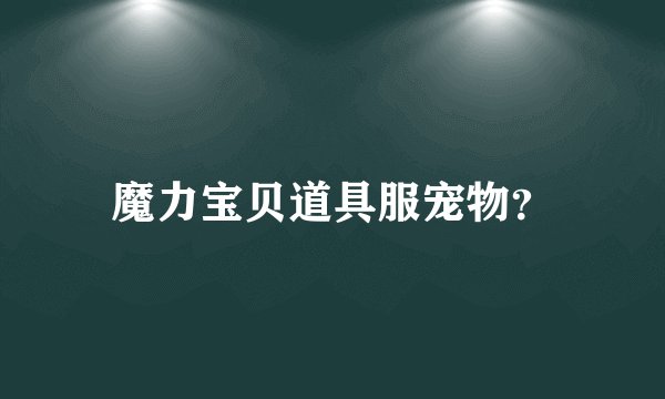 魔力宝贝道具服宠物？