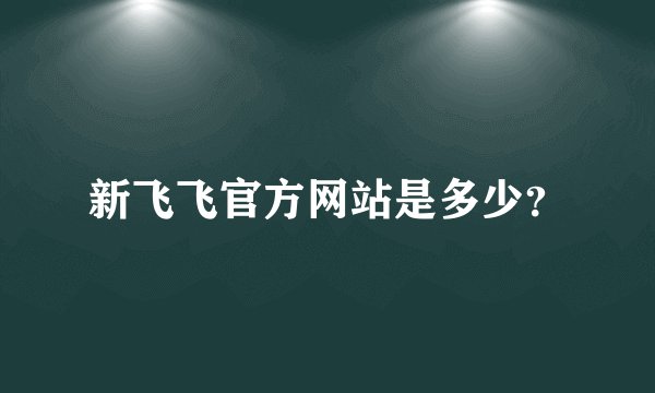 新飞飞官方网站是多少？